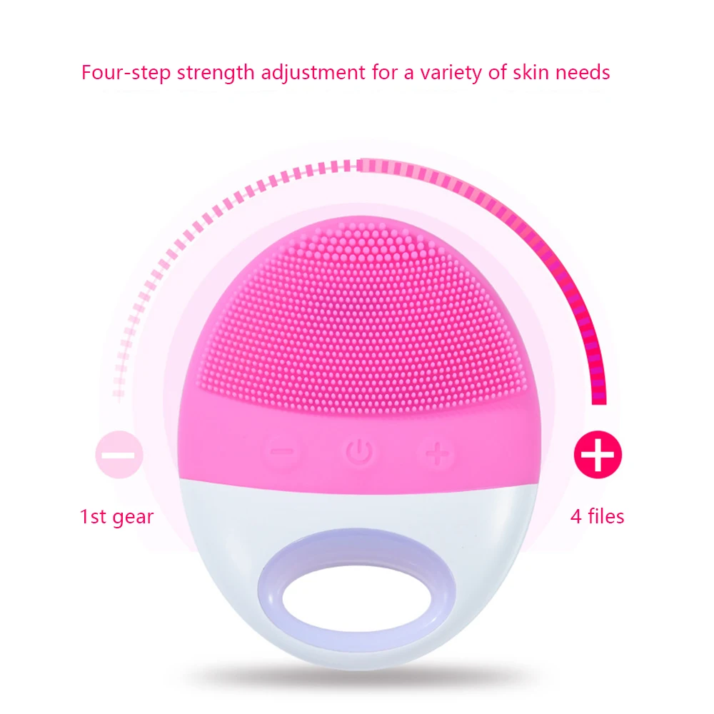 Top Quality USB Facial Cleansing Brush Sonic Vibration Mini Face Cleaner Silicone Deep Pore Cleaning Electric Waterproof Massage |
