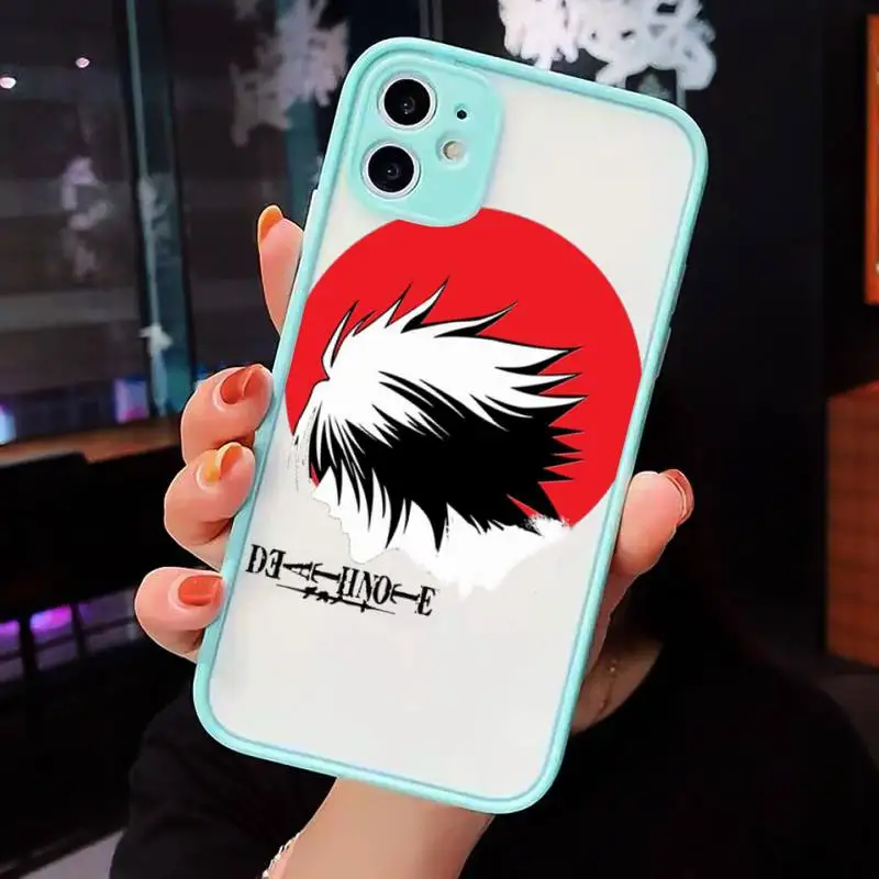 

Anime death note misa Ryuk apple Phone Case Matte Transparent for iPhone 7 8 11 12 s mini pro X XS XR MAX Plus cover funda