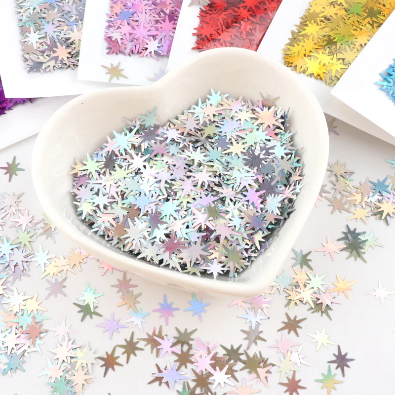 

Ультратонкие Звездные блестка для ногтей, экологически чистые блестящие серебряные блестки для дизайна ногтей, Свадебный декор, конфетти, 8...