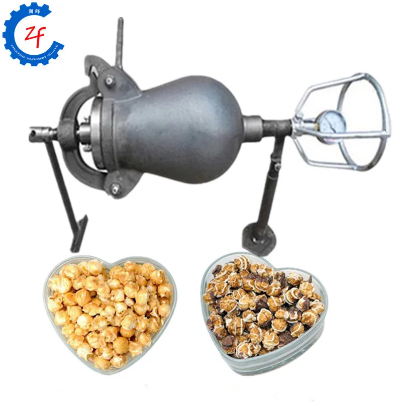 

Hand-cranked cannon corn popper old-fashioned pop corn puffing machine fire popcorn maker