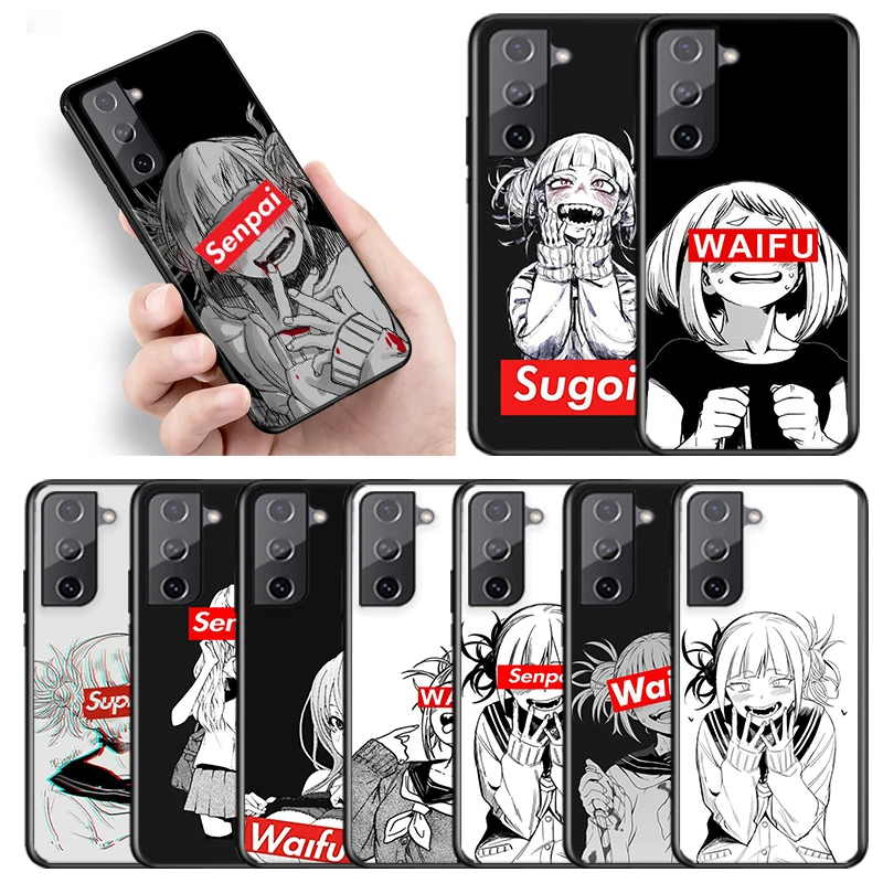 

Sugoi Senpai Anime Waifu For Samsung S22 S21 S20 FE Ultra Pro Lite S10 5G S10E S9 S8 S7 S6 Edge Plus Black Phone Case Capa