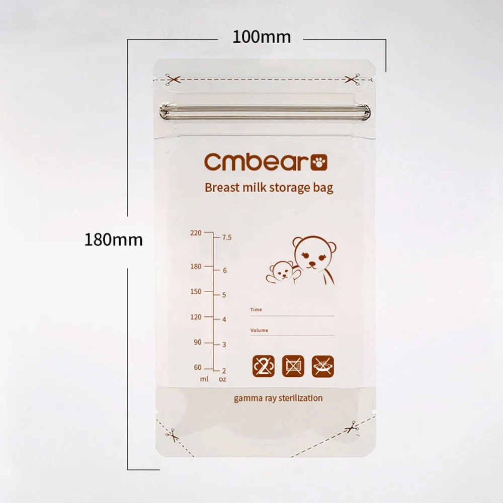 Cmbear 30 шт пакет для хранения грудного молока 220 мл без бапа морозильная камера