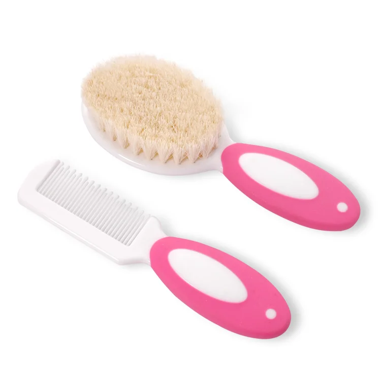 Pink Paston брендовый Детский комплект из двух предметов, шерстяная щетка, расческа YE-11 - Цвет: Pink