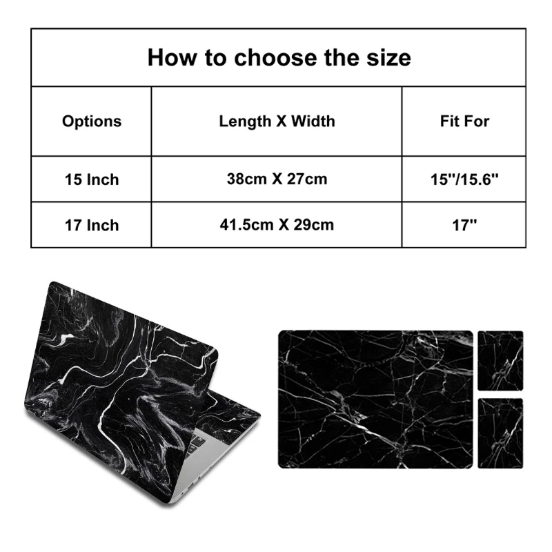 Наклейки под ноутбук с мраморной текстурой 15 6 дюйма дюймов компьютерная