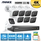 Система видеонаблюдения ANNKE 4K Ultra HD, погодозащищенная система безопасности, 8 Мп, 5 в 1, H.265, DVR, 4x8 МП