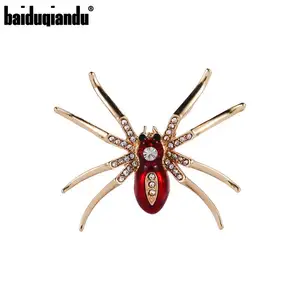 Новое поступление, красные Броши пауки baiduqiandu, женская бижутерия, заколки для платья