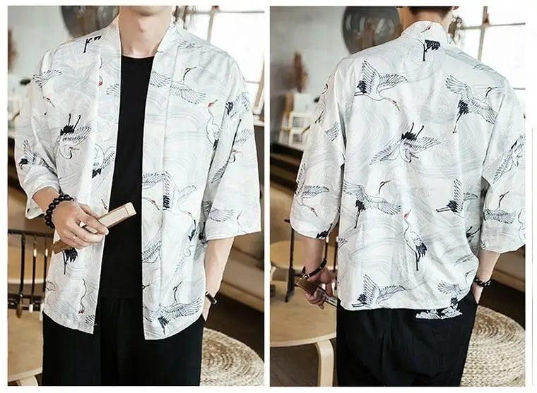 Японское кимоно кардиган для мужчин haori yukata мужской самурайский костюм одежда