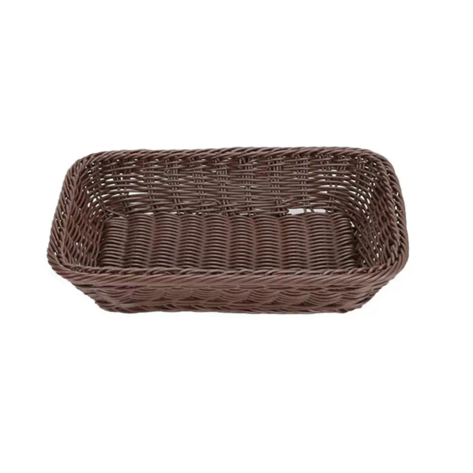 

Rectangular Fruit Basket with Imitation Rattan Material Durable Long Lasting Portable Resuable for Fruit Vegetable Home