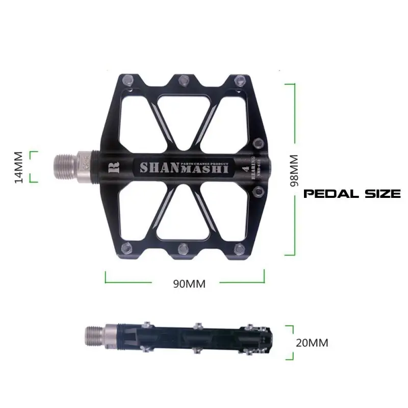 

Mountain Bike Bearing Aluminum Alloy Mountain Bike 9/16 Inch Platform Pedals Cycling MTB BMX 4 Sealed Bearings Pedal Ultralight