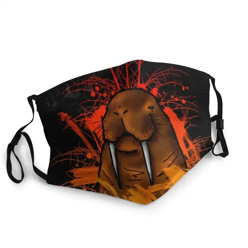 

Painted Walrus Washable Mouth Face Mask Adult Cartoon Animal Mask Anti Haze Dust Protection Cover Respirator Mouth Muffle