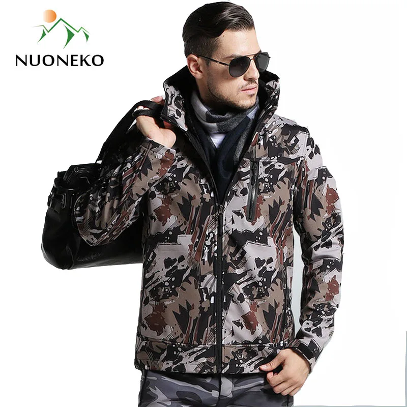 Мужские походные куртки зимняя флисовая мягкая камуфляжная куртка ветровка для