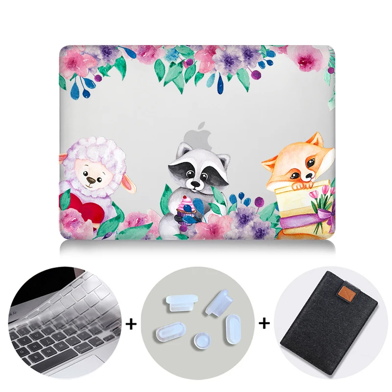 Чехол для ноутбука MTT с изображением цветов животных для Macbook Air Pro retina 11 12 13 15 Touch bar, чехол для macbook Pro 13 15 дюймов A1989 A1990 - Цвет: MB11