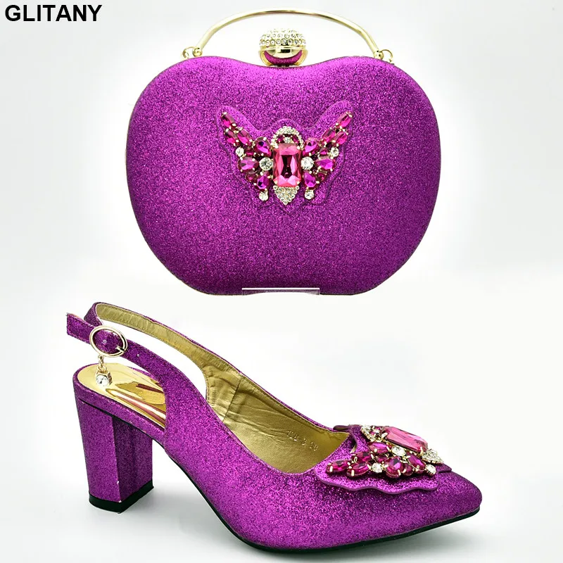 Итальянская дизайнерская обувь и сумочка в комплекте Вечерние туфли лодочки