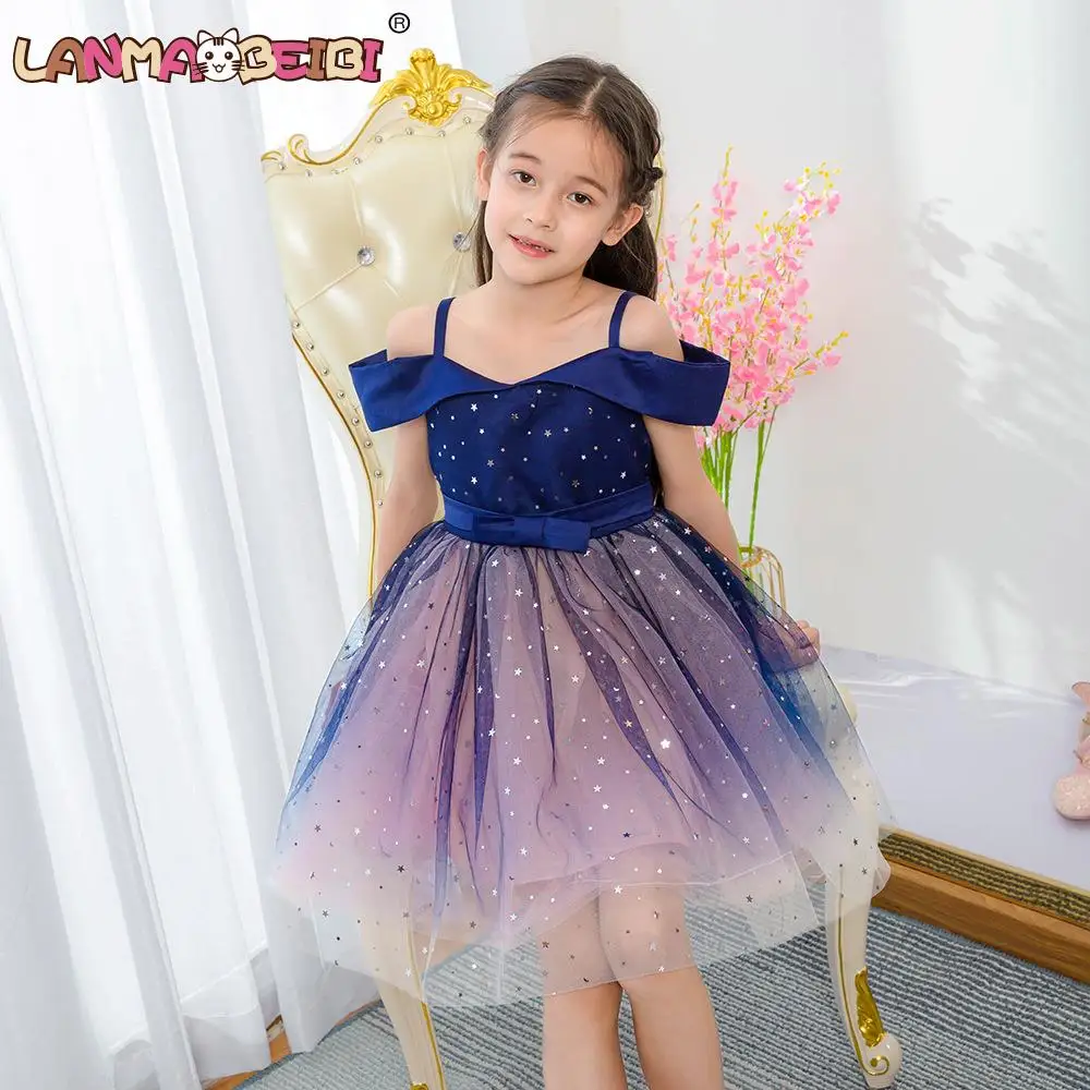 Платья для девочек блестящее женское свадебное платье детское с открытыми