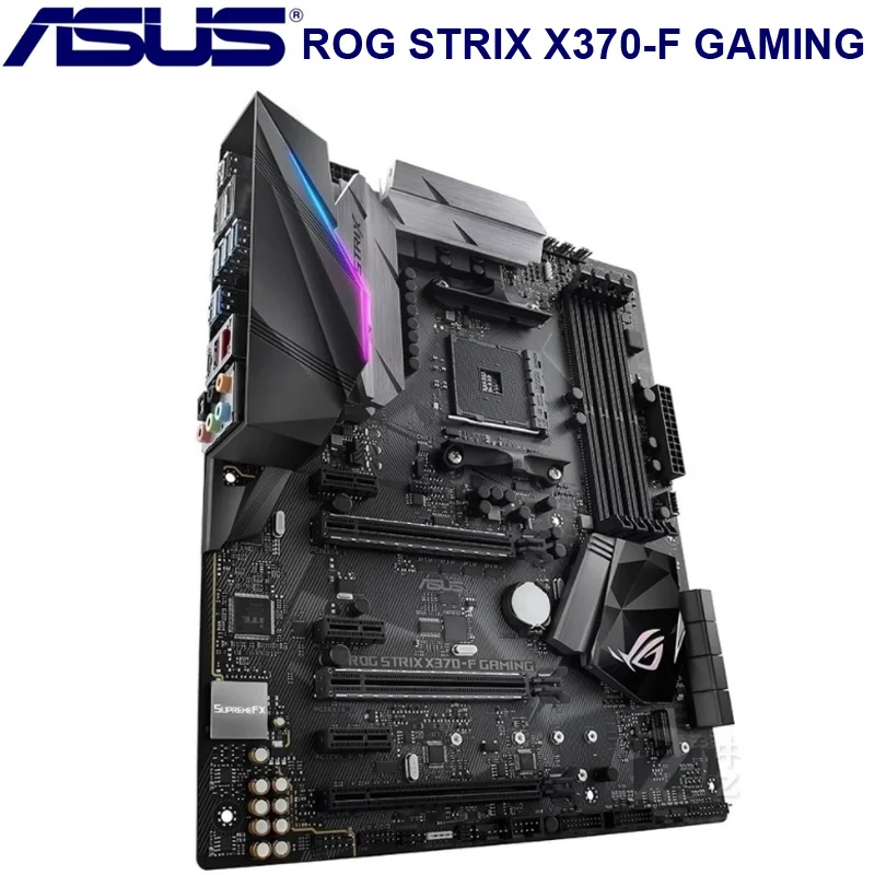 Socket AM4 Asus ROG STRIX X370-F GAMNING Motherboard AMD X370 DDR4 64GB PCI-E 3.0 M.2 SATA III Desktop Asus X370 Mainboard AM4