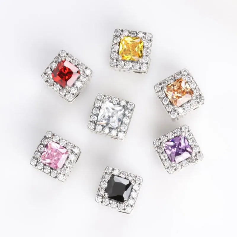 

2020 NEW 925 Sterling Silver Bead New shiny geometric beads Fit Pandora Women Bracelet & Necklace Diy Jewelry