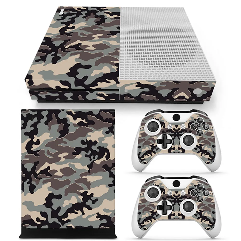 Виниловая обложка наклейка для консоли Xbox One S и 2 чехла контроллеров | Электроника
