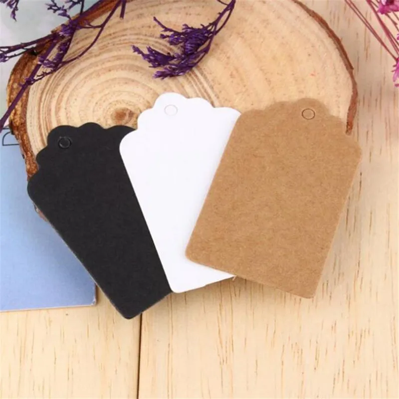 50 шт. волнистые бирки из крафт бумаги бумажные этикетки карточка для