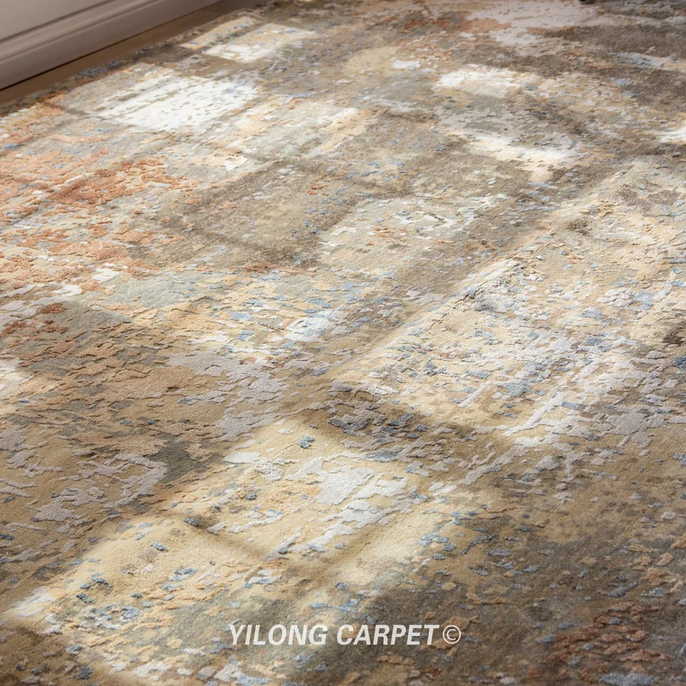 Kopen Yilong 12 'X 15' Grote Handgeknoopt Wollen Tapijt Eetkamer Handgemaakte Tapijt (YLRugP1982)