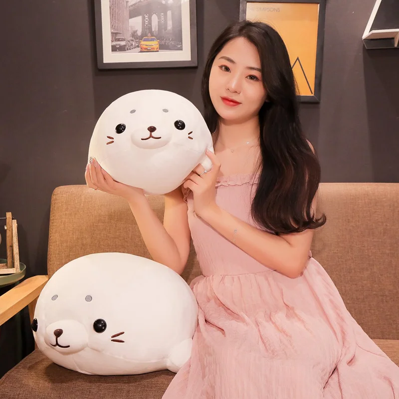 

JIMITU New 50/60cm Kawaii Seal Plush Toy Baby Sleeping Pillow Sea Lion Doll Kids Stuffed Toys Gift for Children