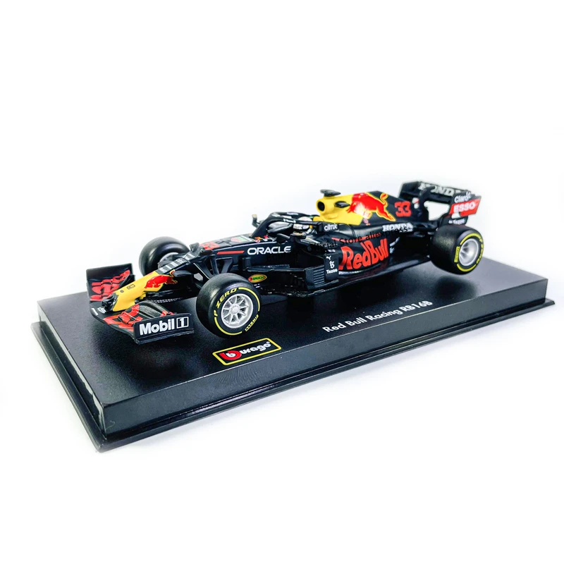 Bburago-Aston Martin Red Bull Racing RB16b 2021 NO33 Max, veh&iacute;culo de lujo de aleaci&oacute;n, coches fundidos a presi&oacute;n, modelo de colecci&oacute;n, regalo, 1:43-0