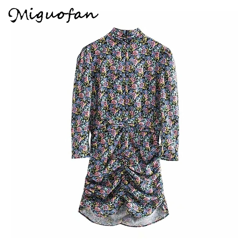 Miguofan Women dress floral printing V neck straight dresses women sexy party club hollow out summer vestidos za | Женская одежда