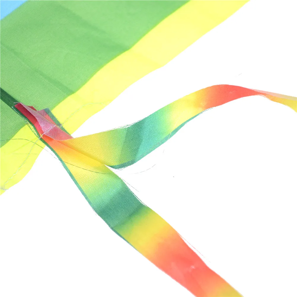 

Hot Rainbow Kite Long Tail Nylon Outdoor Toys For Children Kids Kites Stunt Kite Surf without Control Bar and Line Baby Toys