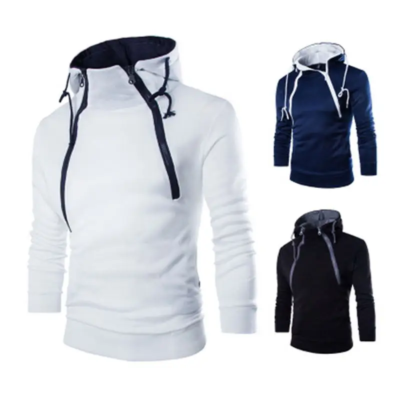 

Новинка 2021, модный кардиган с двойной молнией спереди, разноцветное пальто с капюшоном, европейская флисовая толстовка