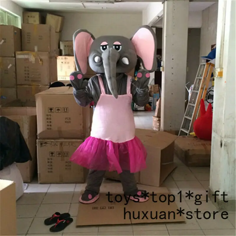 

New Christmas Carnival Performance Costume Halloween Pink Elephant Cosplay Set Birthday Party Adult Advertising Parade Mascot