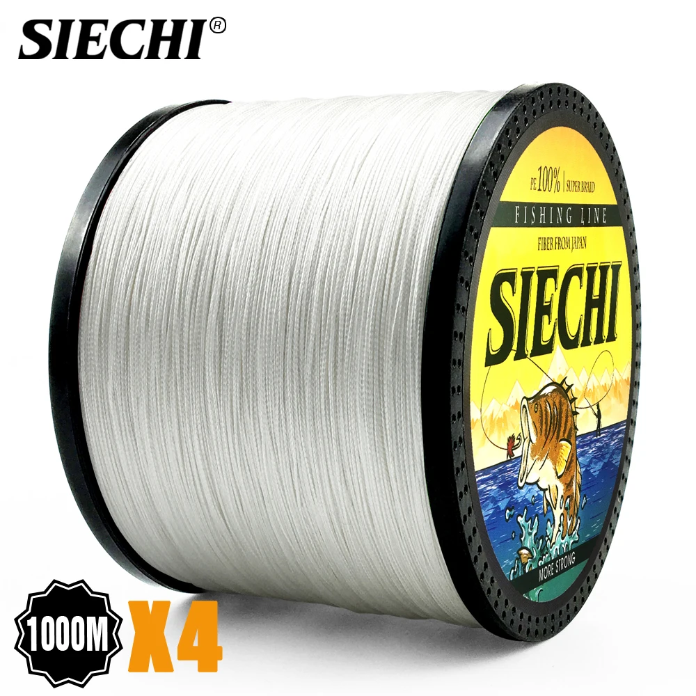 SIECHI 4 плетеная рыболовная леска 1000 м сверхпрочные мультифиламентные рыболовные
