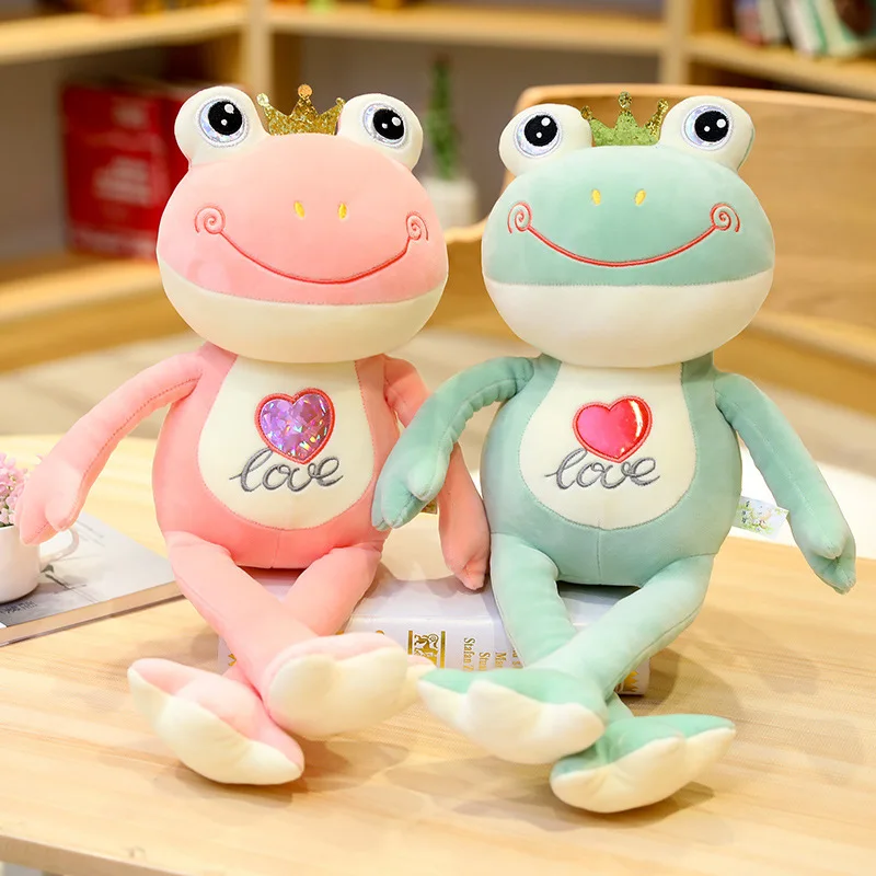 

New Cute Love Frog Plush Toy Fashion Creative Soft Cartoon Animal Doll Appease Doll Children Holiday Birthday Exquisite Gift