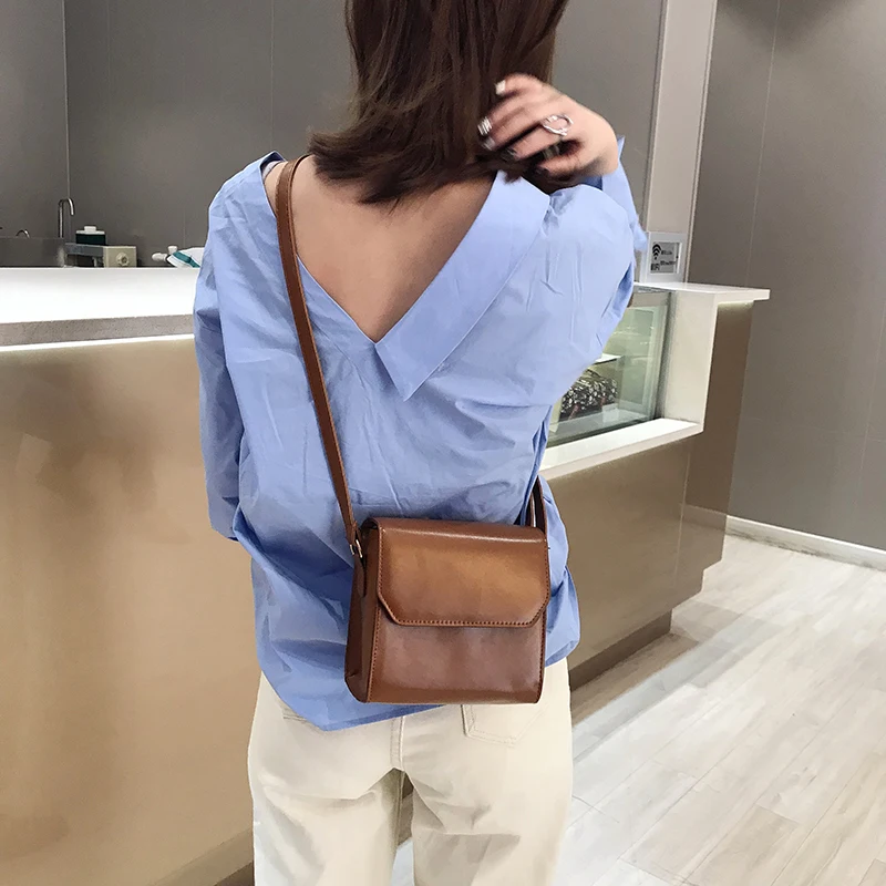 Женская Новинка 2019 Корейская версия простая дикая дамская сумка сумки через