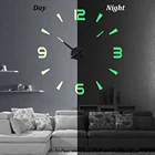 Акриловые DIY большие настенные часы Наклейка Бесшумная большая самоклеящаяся 3D настенные часы современный дизайн зеркальная Настенная Наклейка s для гостиной