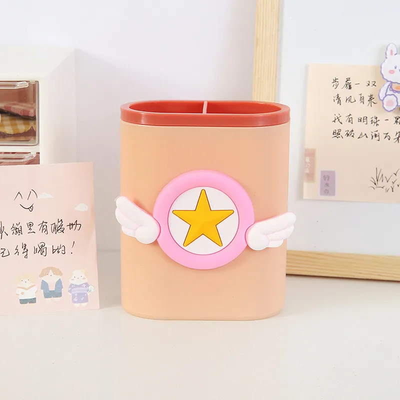 

Student Desk Storage Box Desktop Cute Cloud Daisy Wing Rainbow Cartoon Pencil Pen Holder Box For Home Office School Supplies