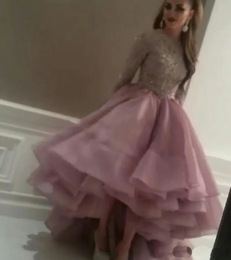 Секусальное роскошное с длинными рукавами бальное платье пайетками/Applqiues Чай