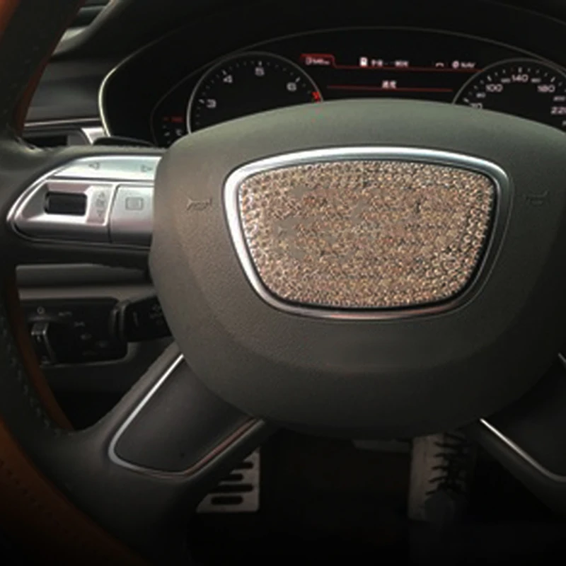 

Steering Wheel Buttons Sequins Decoration Cover Trim for A3 8V A4 B8 B9 Q3 Q5 A5 A7 Car Accessories