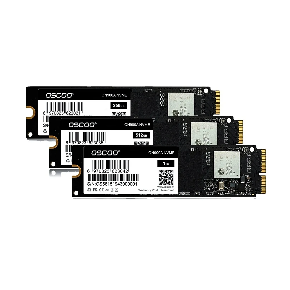 Твердотельный накопитель OSCOO 256 ГБ 512 1 ТБ NVME SSD PCIE жесткий диск для Macbook A1369 A1465 A1466
