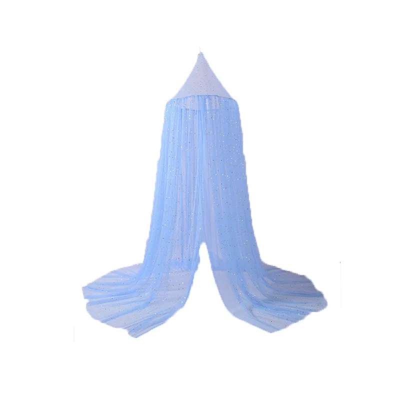 

Children hanging mosquito nets 2021 new ins wind dome sequin bedroom baby bedside free installation of colorful bed curtains