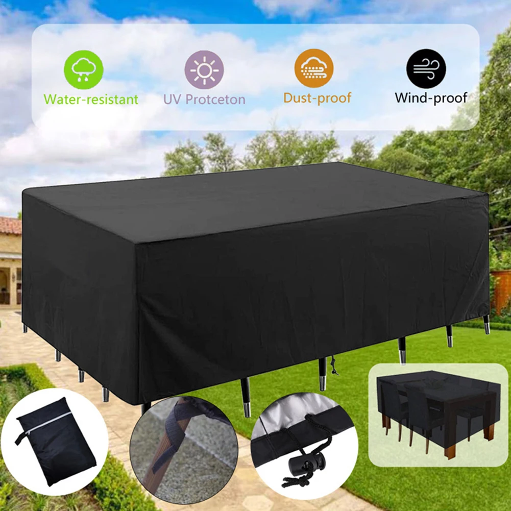 

Outdoor Furniture Protector Cover Various Sizes PVC 210D Waterproof Oxford Cloth Patio Garden Sofa Table Chair Anti Dust Covers
