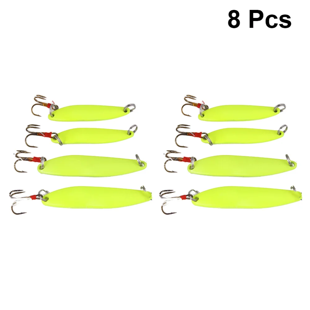 

4 Pcs Fish Bait Luminous Willow Sequins Lure Bait Colorful Hard Fake Bait Fishing Lures for Squid (5g,7g,10g,13g Style, 1 for Ea