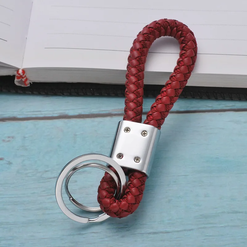 Hot Cars Key-chain Woven Leather Rope Men's Oem Anti-lost Brand-new Badge Mini Buckle Car Styling Auto Accessories | Автомобили и