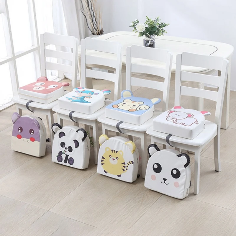 

Portable PU Leather High Chair Pad Booster Dining Room Adjustable Detachable Sponge Seat Cushion for Toddler Kids Baby Infant