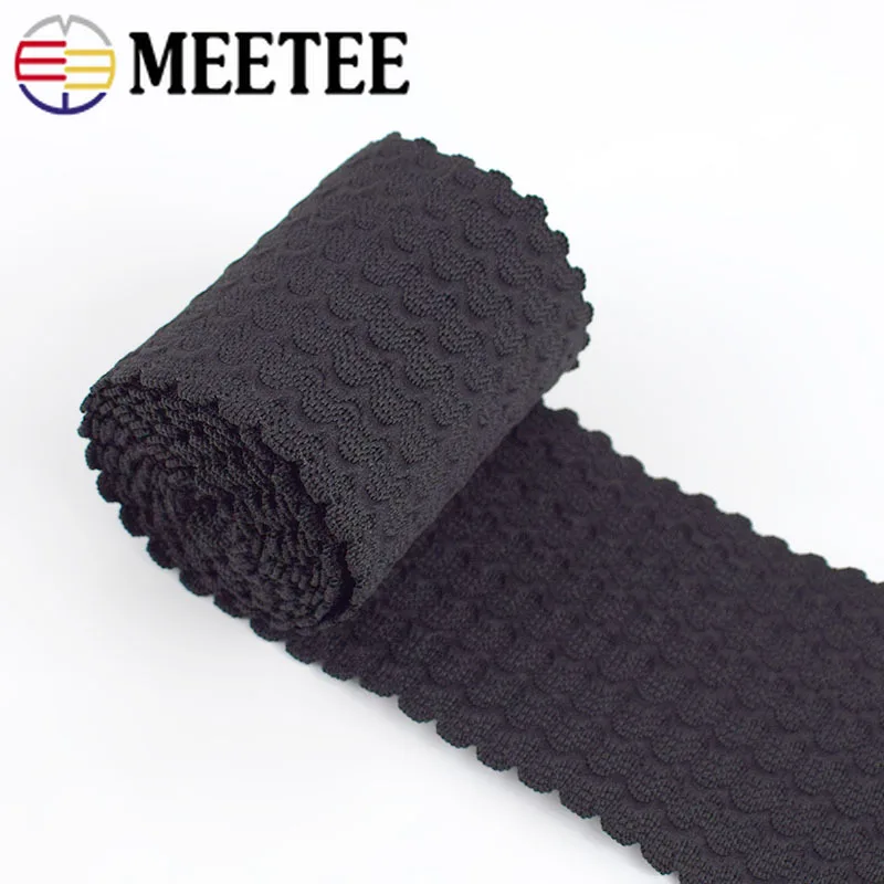 Meetee 5/10 метров 6 см полиэстер волна Эластичная лента юбка брюки пояс Резиновая лента тесьма DIY тканевый пояс, аксессуары для шитья