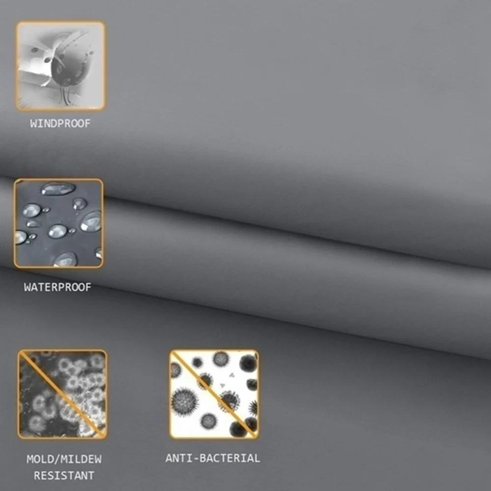 

1 Set Durable Practical Novel Printing Decorative Christmas Shower Curtain Rug Dormitory Hotel