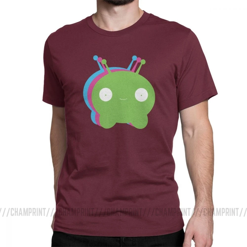Chookity Dookity Mooncake футболка для мужчин Final Space размера плюс одежда с коротким рукавом Забавные футболки с круглым вырезом хлопковые футболки размера плюс - Цвет: Бургундия