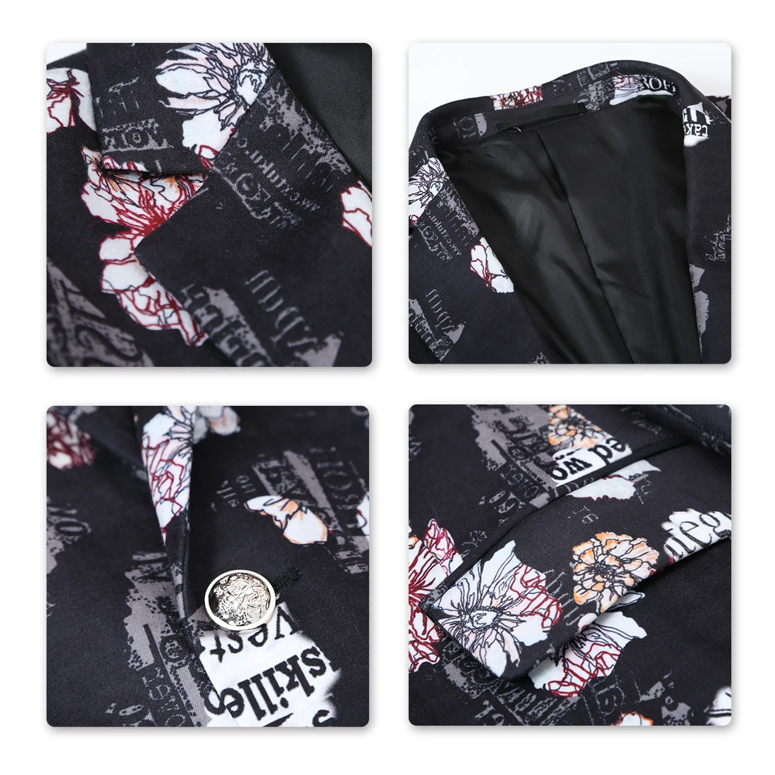 YUNCLOS белый цветок мужские костюмы пиджаки вечерние для банкета мужчин певица