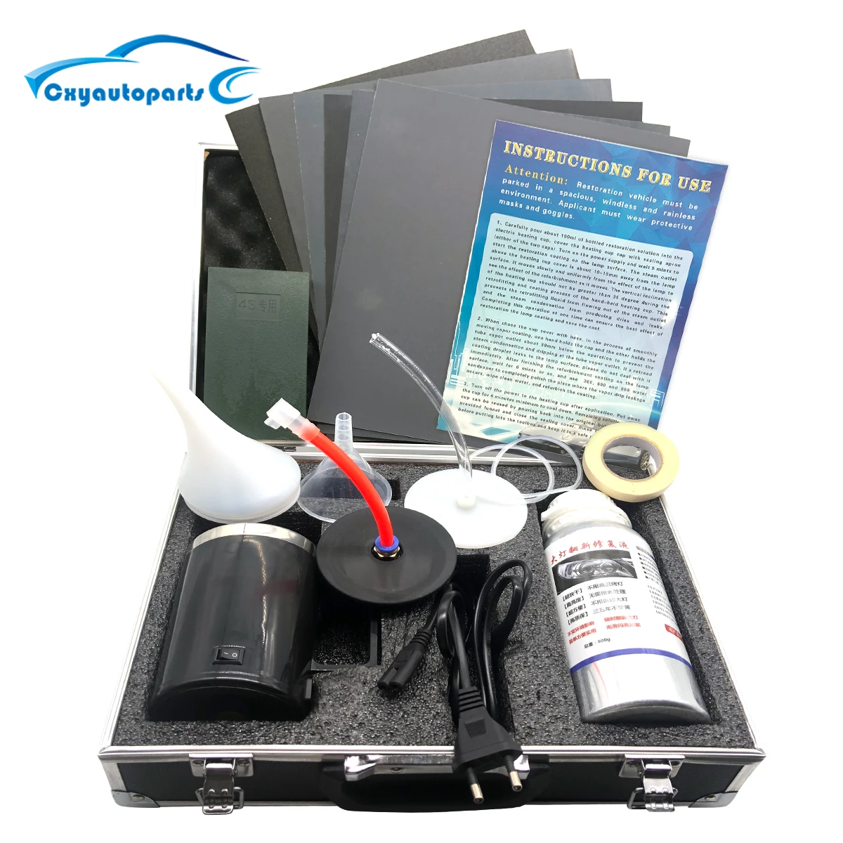 Набор для полировки автомобильных фар ремонта и восстановления 800 мл | Автомобили