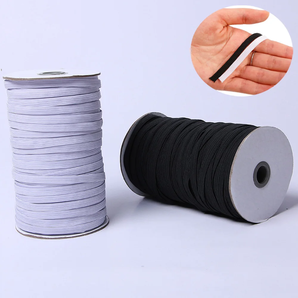 

Wide Elastic Ribbon Spool Elastic Cord Sewing Band Flat Knitting Stretch Rope