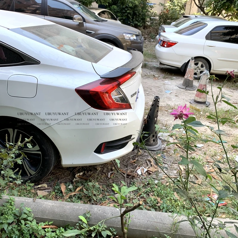 

UBUYUWANT For Honda Civic 10th 2015-2020 Rear Roof Spoiler High Quality ABS Material Car Rear Wing Primer Color Rear Spoiler