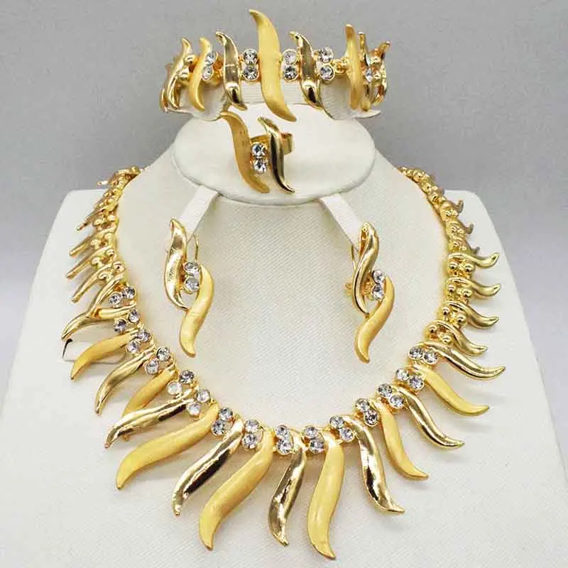 Оптовая продажа Роскошные нигерийские женские свадебные ювелирные изделия